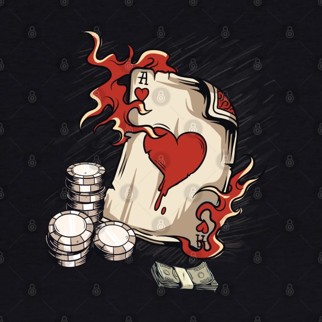 Ace of Hearts by Dark Planet Tees